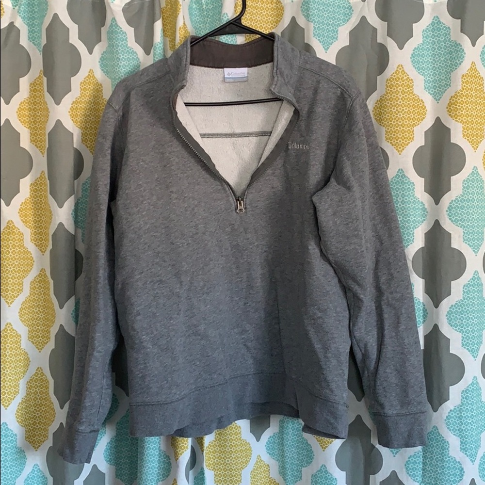 Men’s Grey Columbia Quarter Zip Sweatshirt